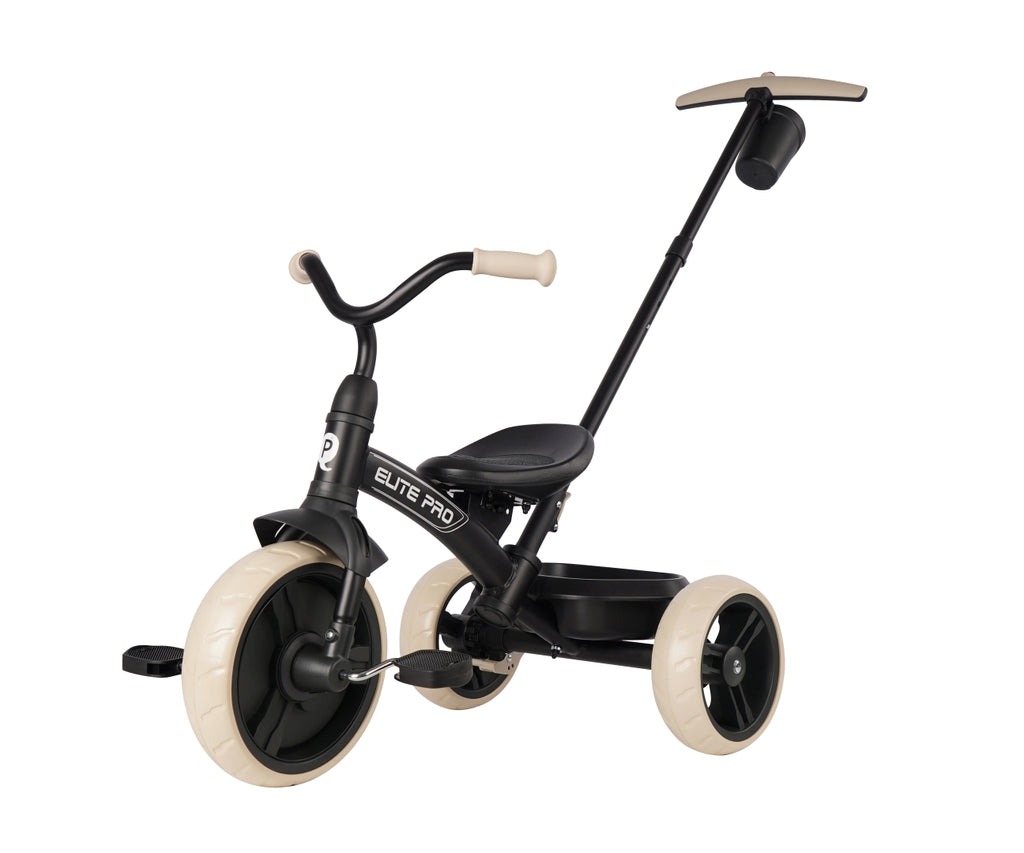 Milly Mally Qplay Elite Pro háromkerekű gyerek tricikli szülőkarral – Black