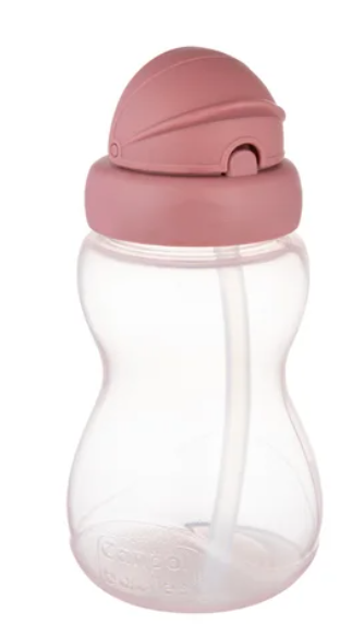 Canpol babies kulacs lehajtható szilikon szívószállal 270 ml rózsaszín