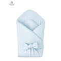 MIMINU Soft pamut, masnival megköthető babapólya 75 × 75 cm, 0–3 hónapos korig – Világoskék