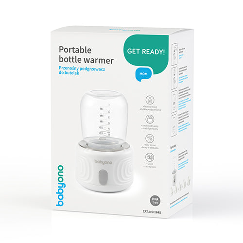 BabyOno hordozható cumisüvegmelegítő beépített akkumulátorral