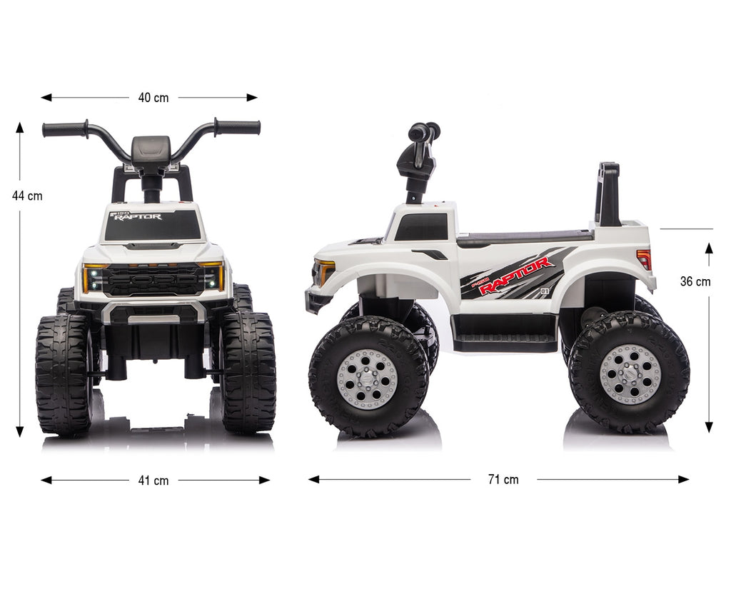 Milly Mally Ford F-150 Raptor akkumulátoros gyerekautó távirányítóval – Fehér