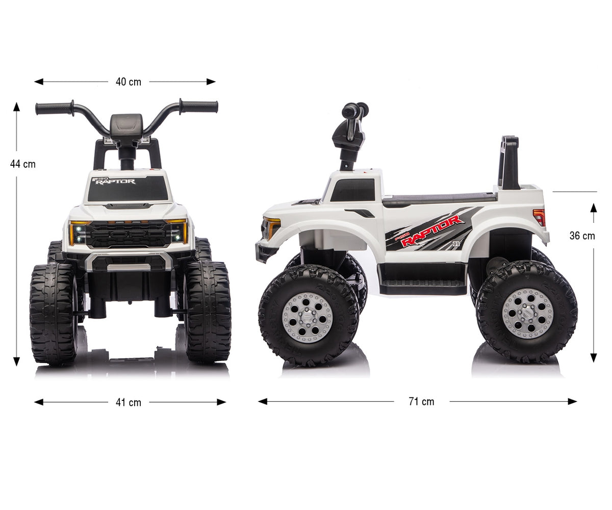 Milly Mally Ford F-150 Raptor akkumulátoros gyerekautó távirányítóval – Fehér