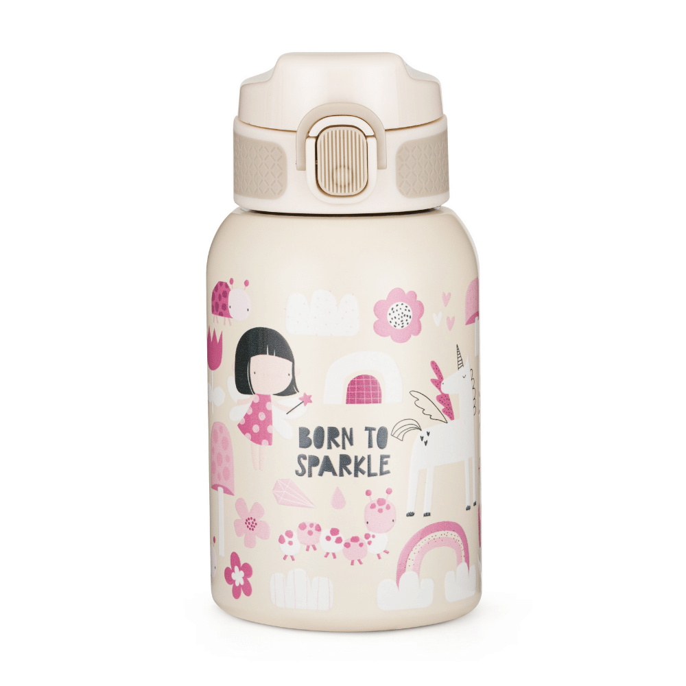 PETITE&MARS rozsdamentes acél termoszkulacs szívószállal 350 ml