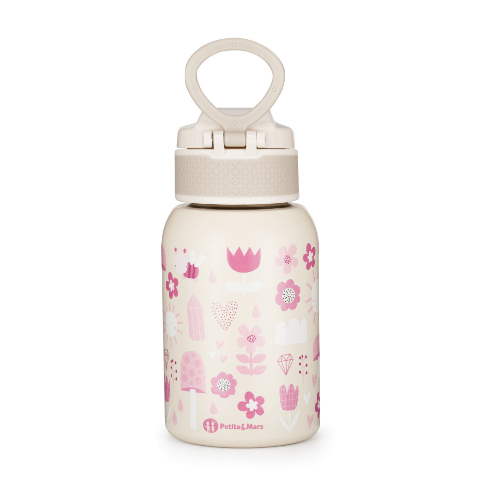 PETITE&MARS rozsdamentes acél termoszkulacs szívószállal 350 ml