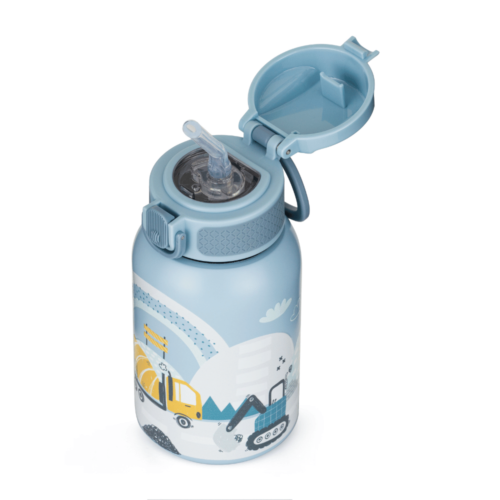 PETITE&MARS rozsdamentes acél termoszkulacs szívószállal 350 ml