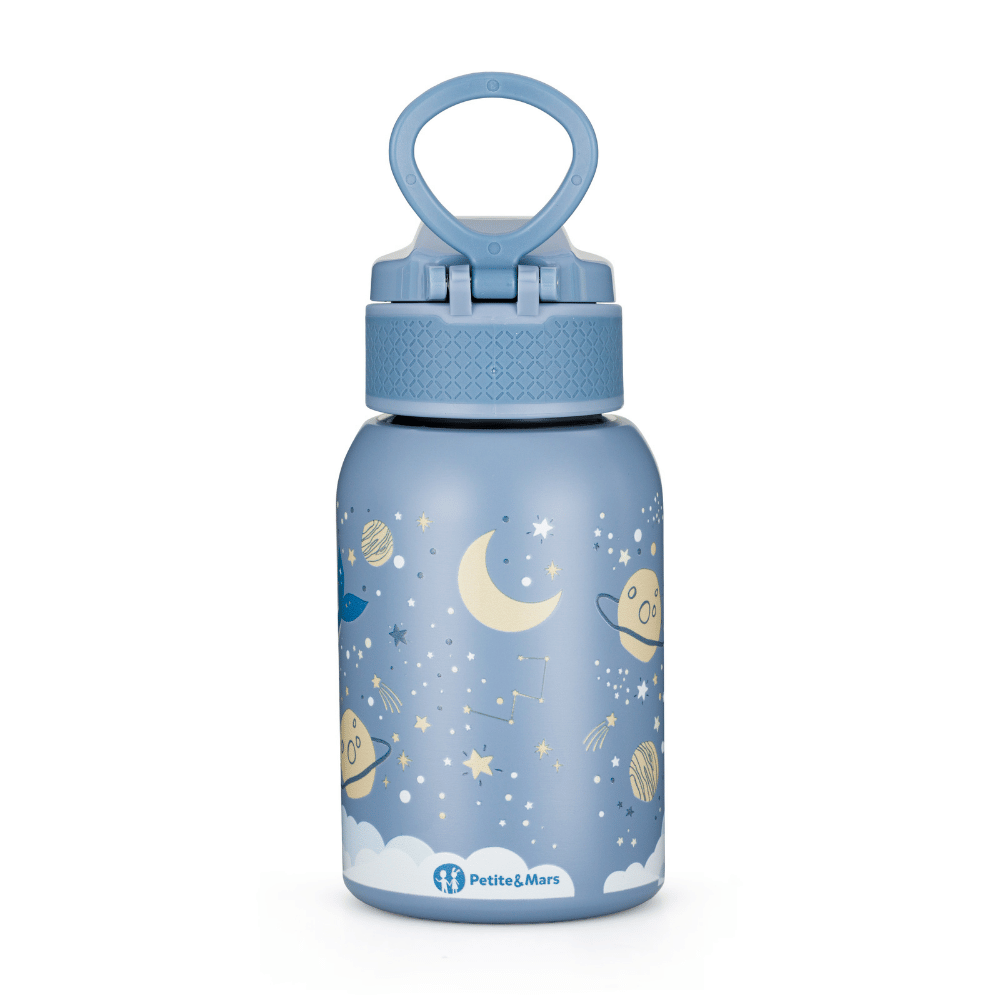 PETITE&MARS rozsdamentes acél termoszkulacs szívószállal 350 ml