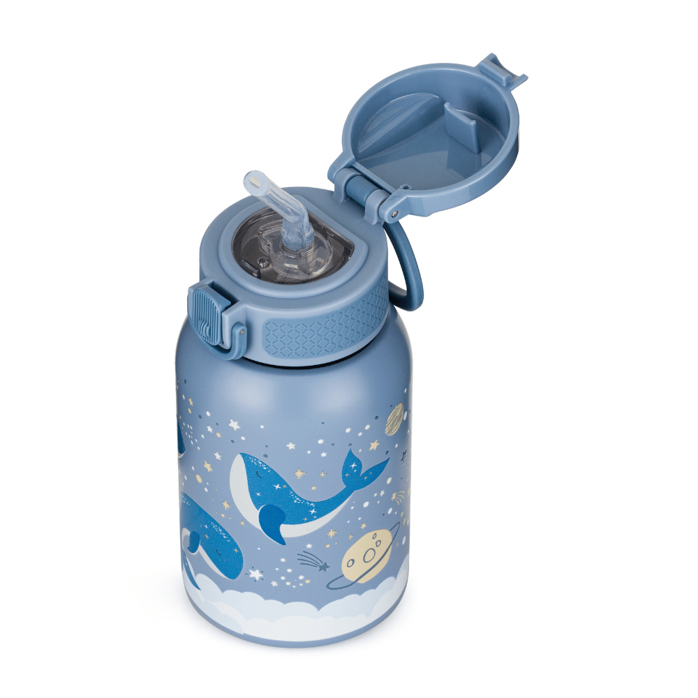 PETITE&MARS rozsdamentes acél termoszkulacs szívószállal 350 ml