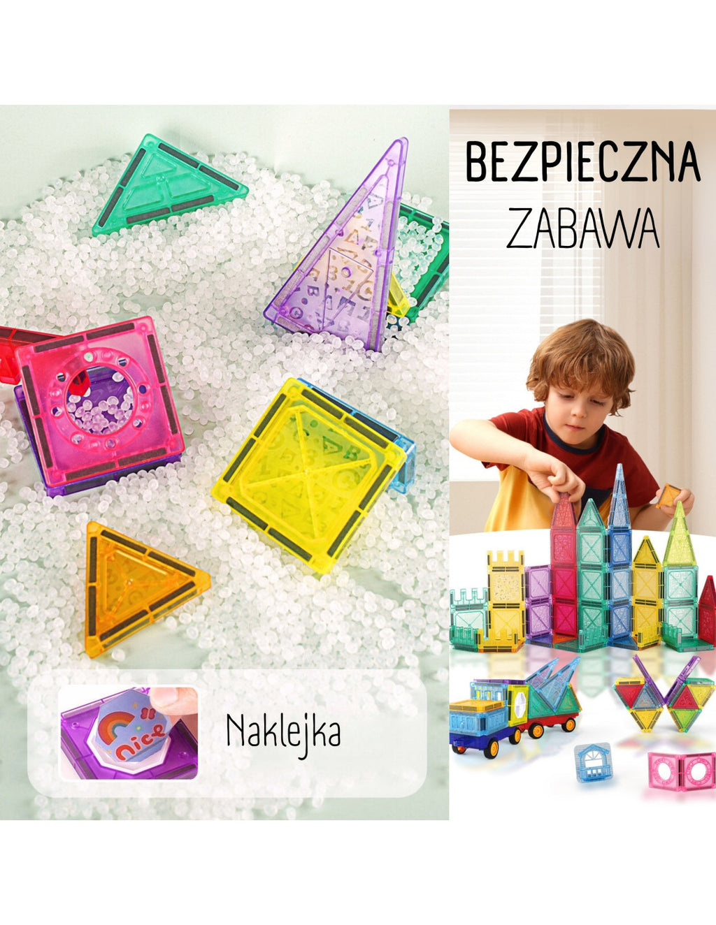WOOPIE Mágneses építőjáték kastélyokhoz és járművekhez – 110 részes
