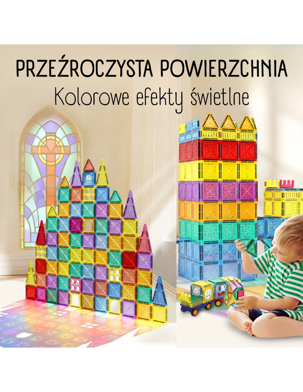 WOOPIE Mágneses építőjáték kastélyokhoz és járművekhez – 110 részes