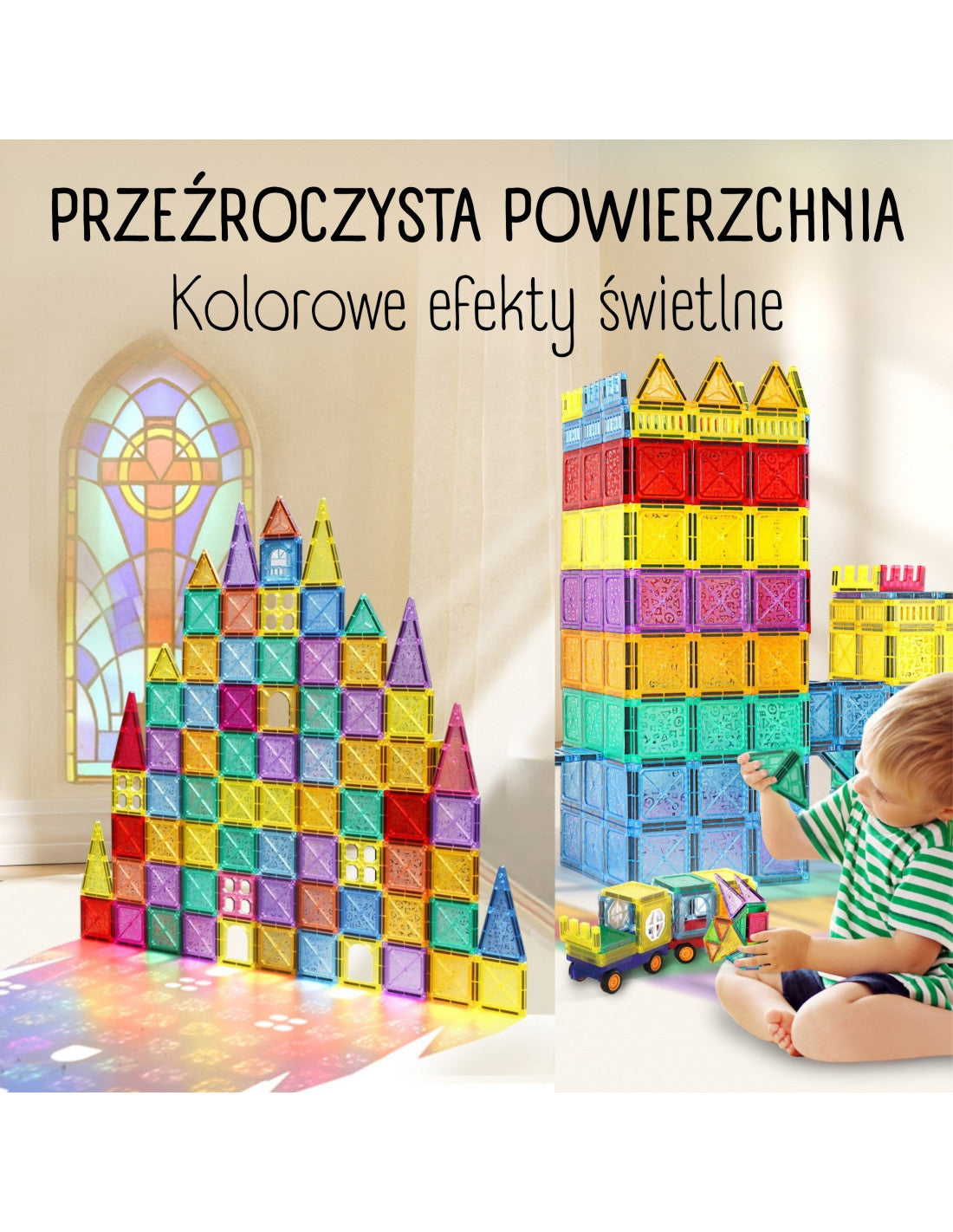 WOOPIE Mágneses építőjáték kastélyokhoz és járművekhez – 110 részes