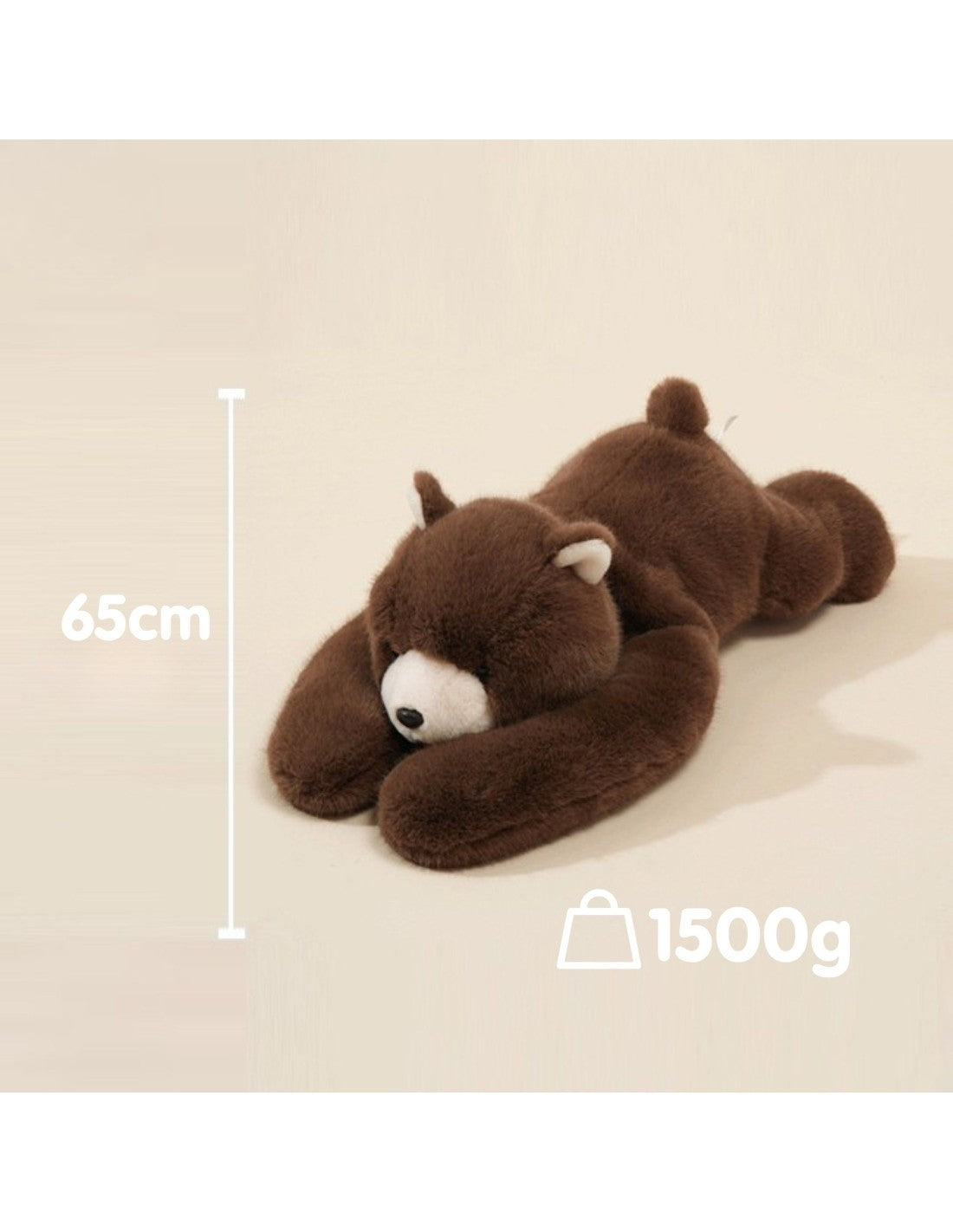 WOOPIE stresszoldó súlyozott plüss mackó – 65 cm, 1,5 kg