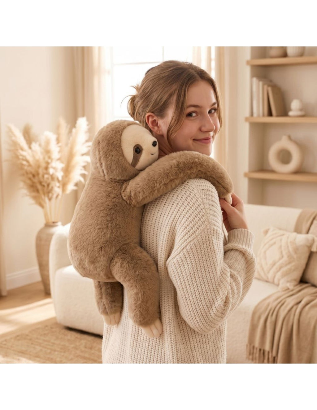 WOOPIE stresszoldó súlyozott plüss lajhár – 65 cm, 1,5 kg