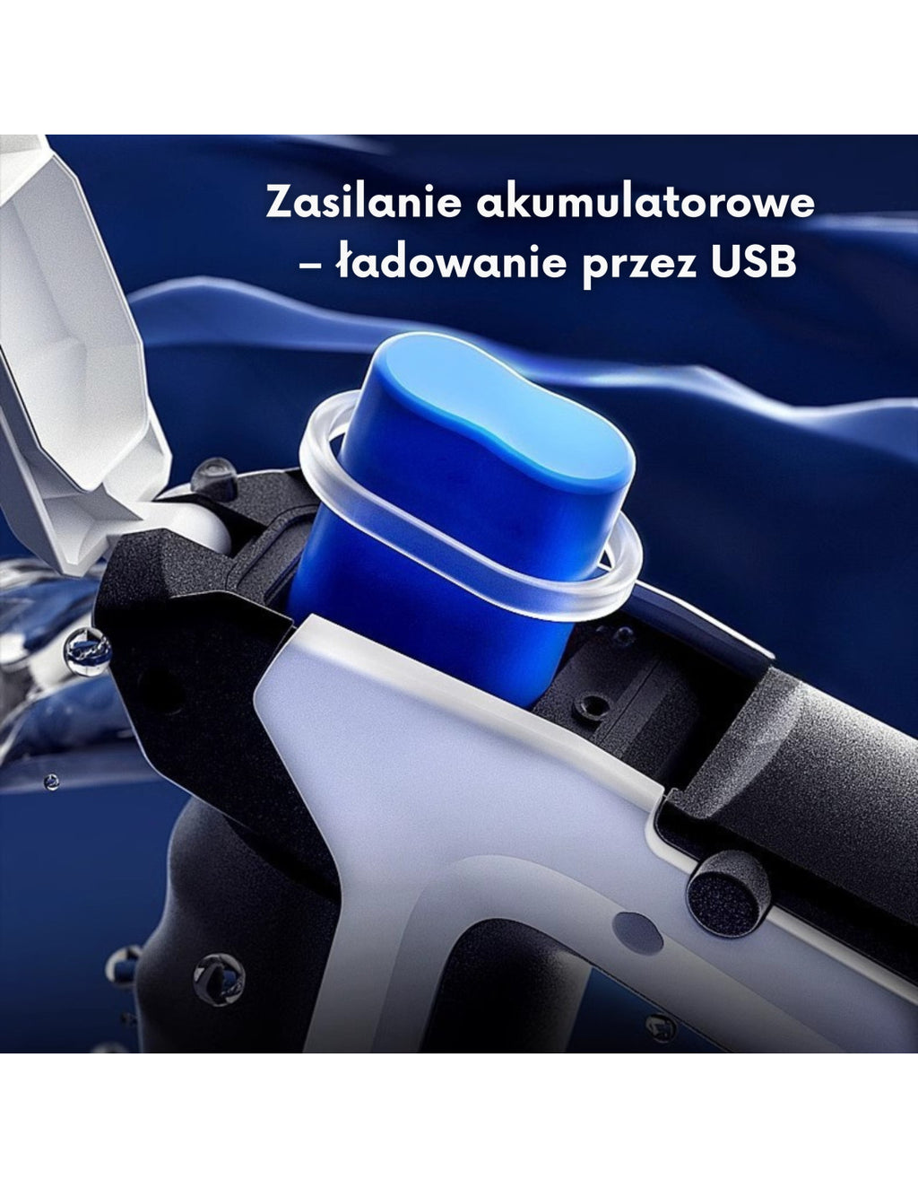 WOOPIE Elektromos vízipisztoly automatikus vízsugárral, USB-töltéssel – 43 cm