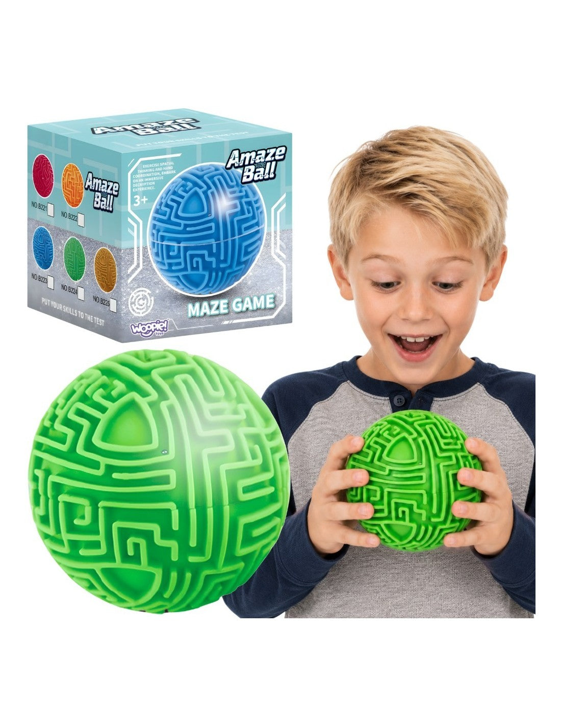 WOOPIE 3D labirintusgolyó ügyességi játék – Zöld