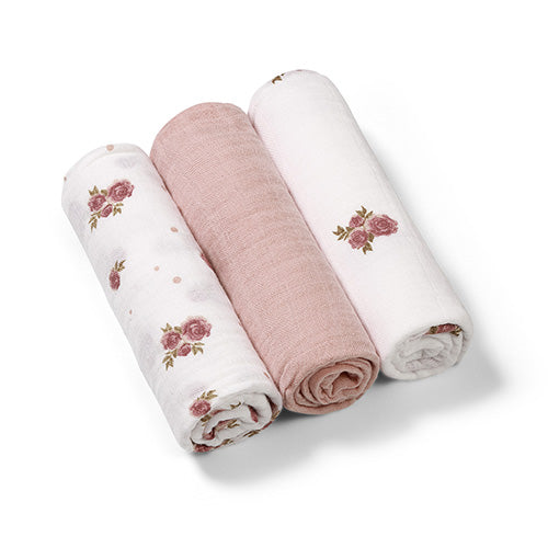 BabyOno extra puha kétrétegű muszlin textilpelenka 70 × 70 cm, 3 db – Rózsaszín