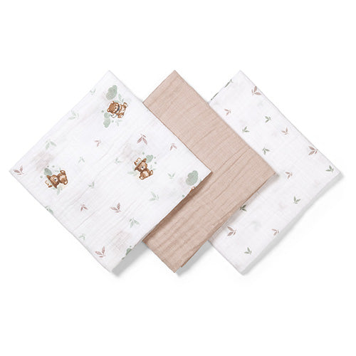BabyOno extra puha kétrétegű muszlin textilpelenka 70 × 70 cm, 3 db – Bézs
