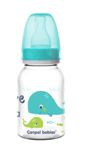 Canpol babies keskeny nyakú cumisüveg 120ml LOVE&SEA türkiz