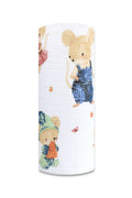 EGA KIDS mintás textilpelenka-bézs egér biciklin- 70x80 cm