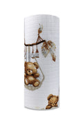 EGA KIDS mintás textilpelenka-mackók kosarakban fehér alapon- 70x80 cm