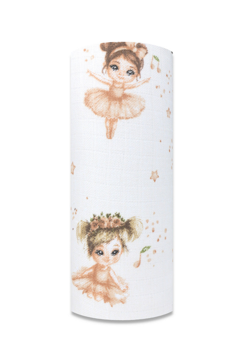 EGA KIDS mintás textilpelenka-édes balerinák bézs- 70x80 cm