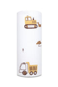 EGA KIDS mintás textilpelenka-traktor és markoló bézs- 70x80 cm