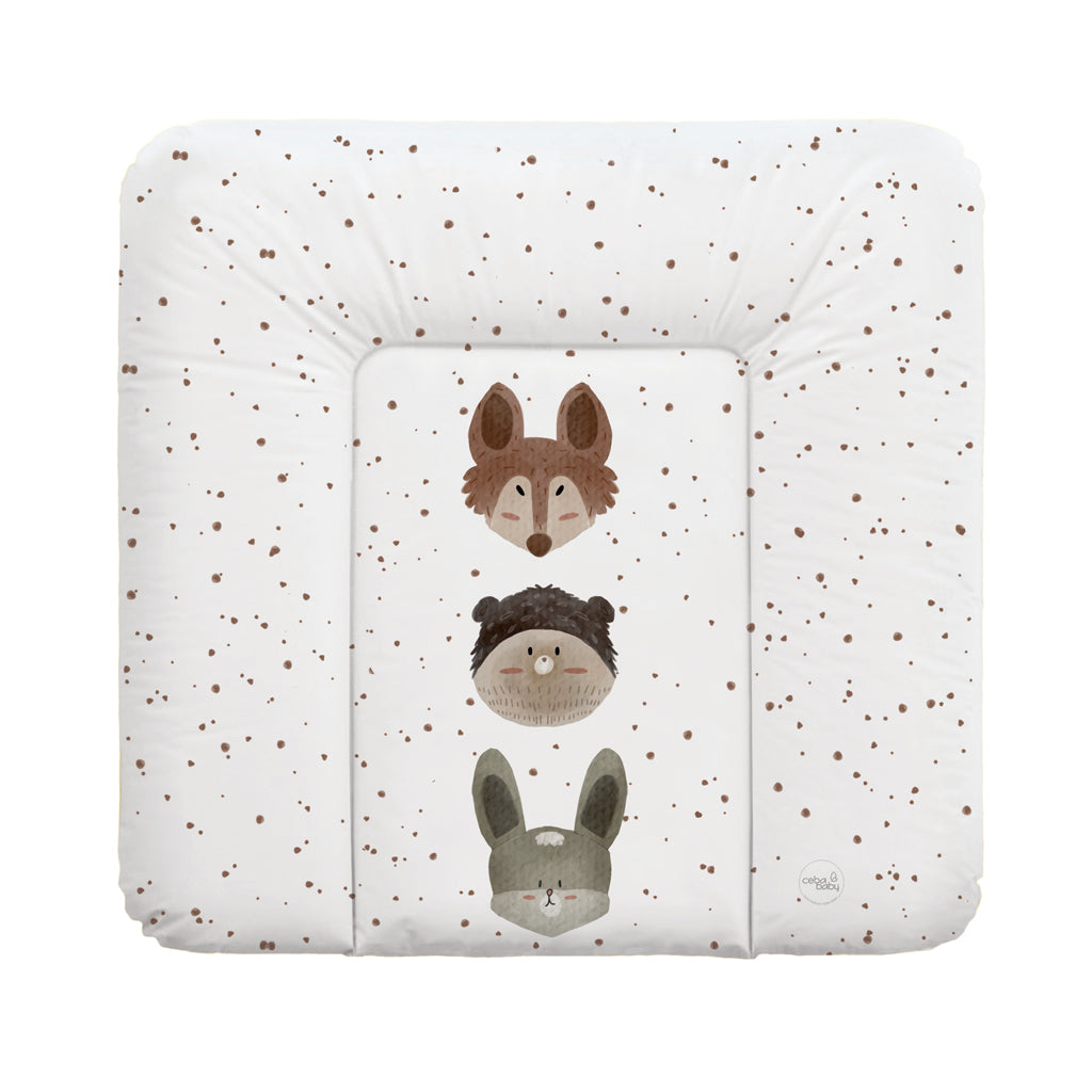 Ceba Baby puha pelenkázólap komódra 75 × 72 cm – Cuki állatok
