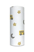 EGA KIDS mintás textilpelenka-sárga busz- 70x80 cm