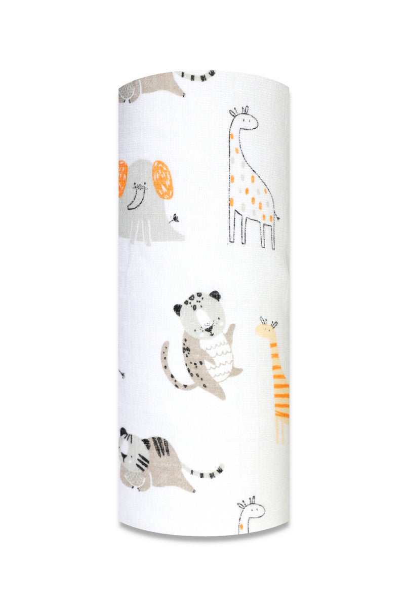 EGA KIDS mintás textilpelenka-szürke cirkusz- 70x80 cm