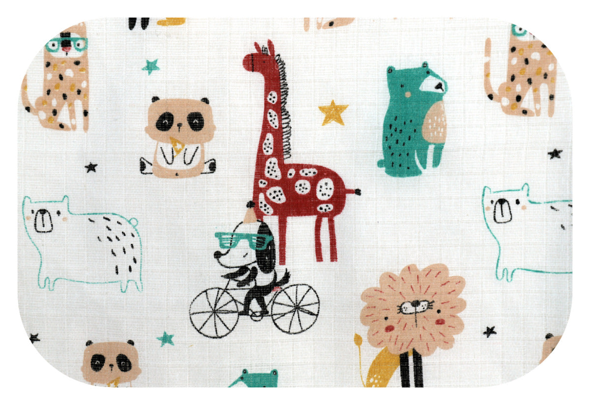 EGA KIDS mintás textilpelenka-bulizó állatok- 70x80 cm