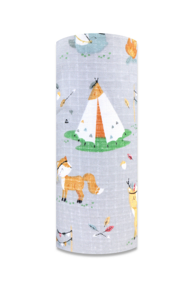 EGA KIDS mintás textilpelenka-szürke tábor- 70x80 cm