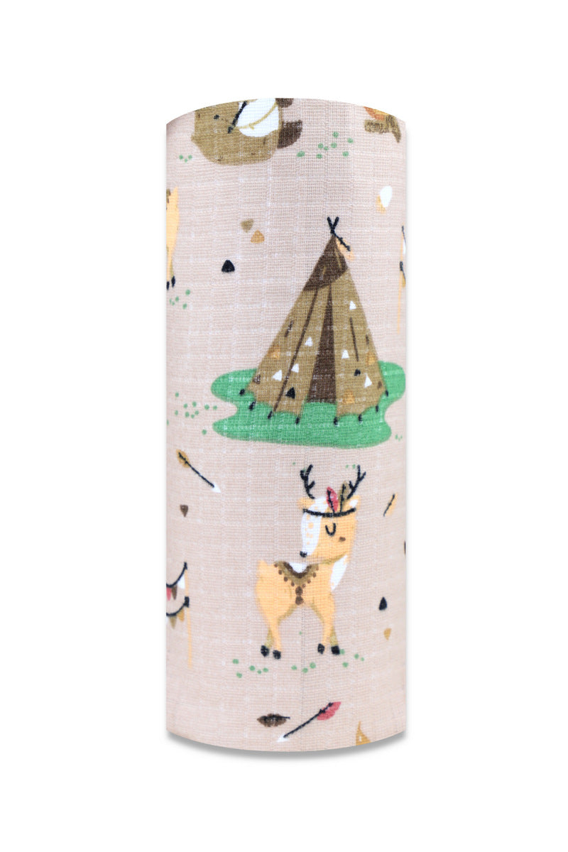 EGA KIDS mintás textilpelenka-bézs tábor- 70x80 cm
