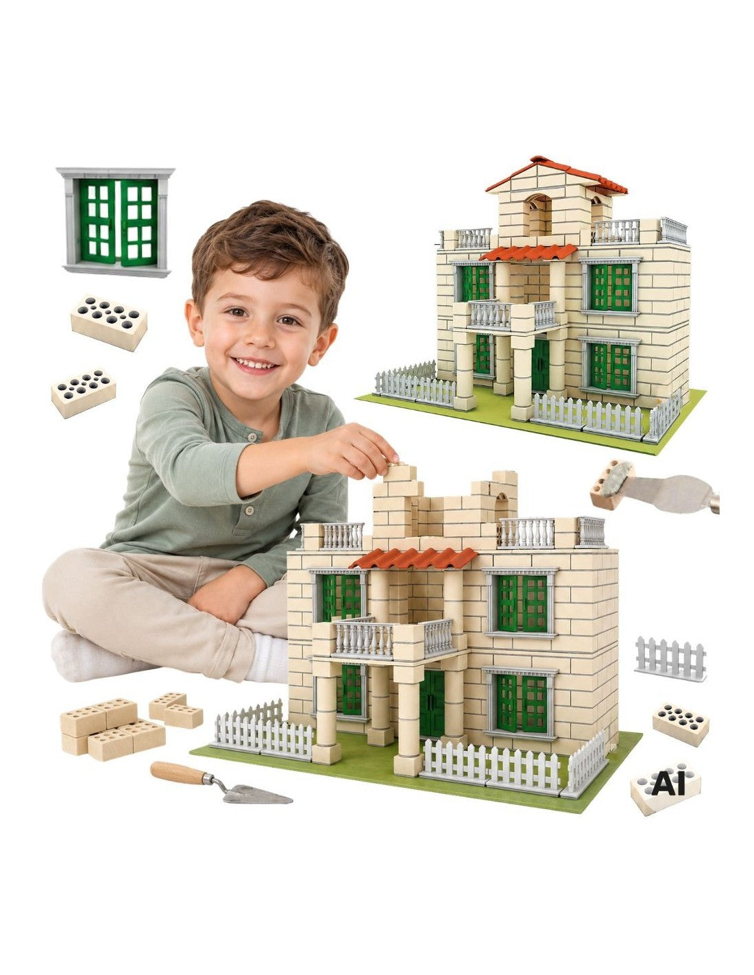 WOOPIE klasszikus villa építőjáték