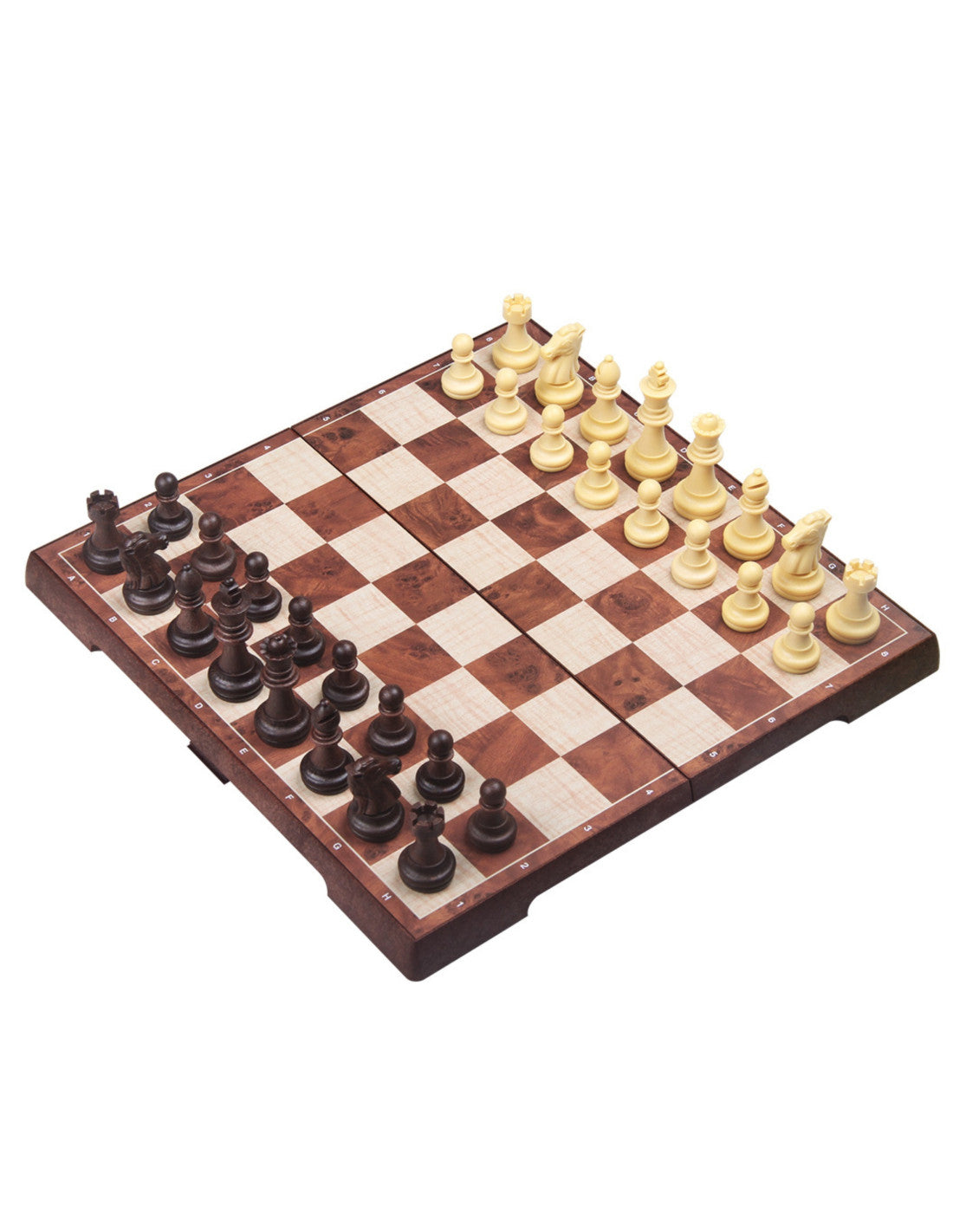 WOOPIE Klasszikus sakk és dáma 2 az 1-ben társasjáték mágneses, összecsukható táblával – 31 × 31 cm