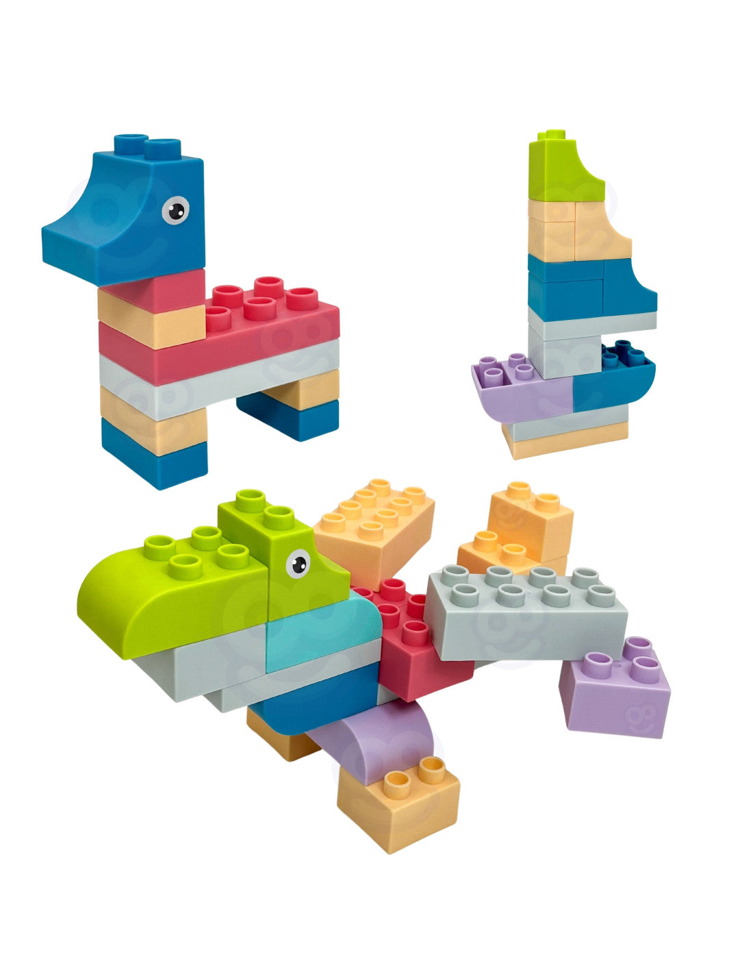 WOOPIE Soft Blocks puha építőkocka készlet tárolódobozzal – 99 részes