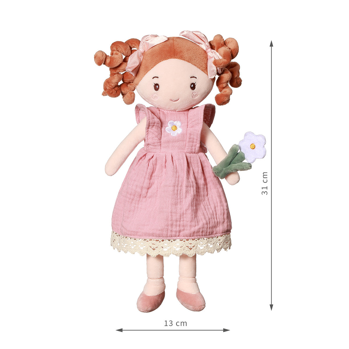 BabyOno Lily puha rongybaba 31 cm – Újszülöttkortól