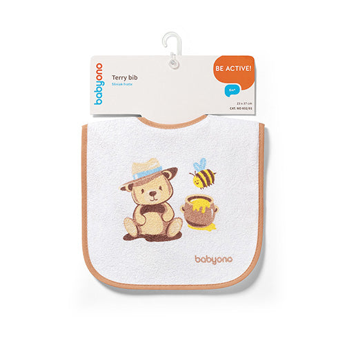 BabyOno frottír előke vízhatlan hátoldallal – 23 × 37 cm