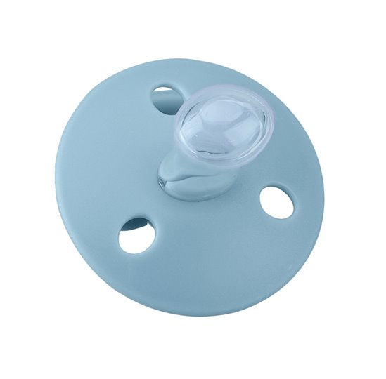 Mombella szimmetrikus szilikon cumi tárolótokkal – Ice Blue, 0 hó+