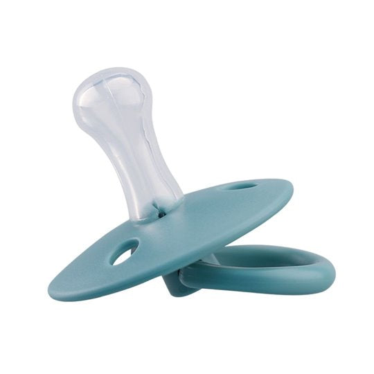 Mombella szimmetrikus szilikon cumi tárolótokkal – Nile Blue, 0 hó+