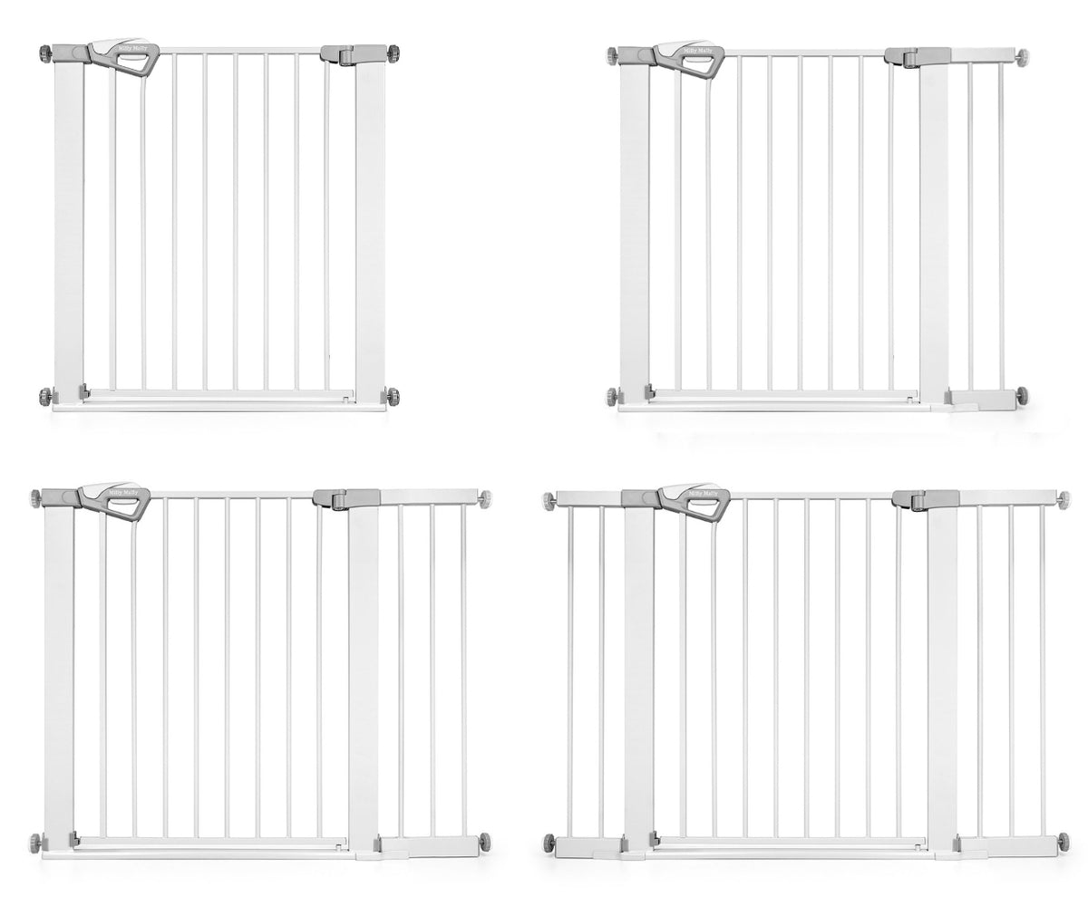 Milly Mally Guardy biztonsági gyerekrács bővítőkkel 76–118 cm – Fehér