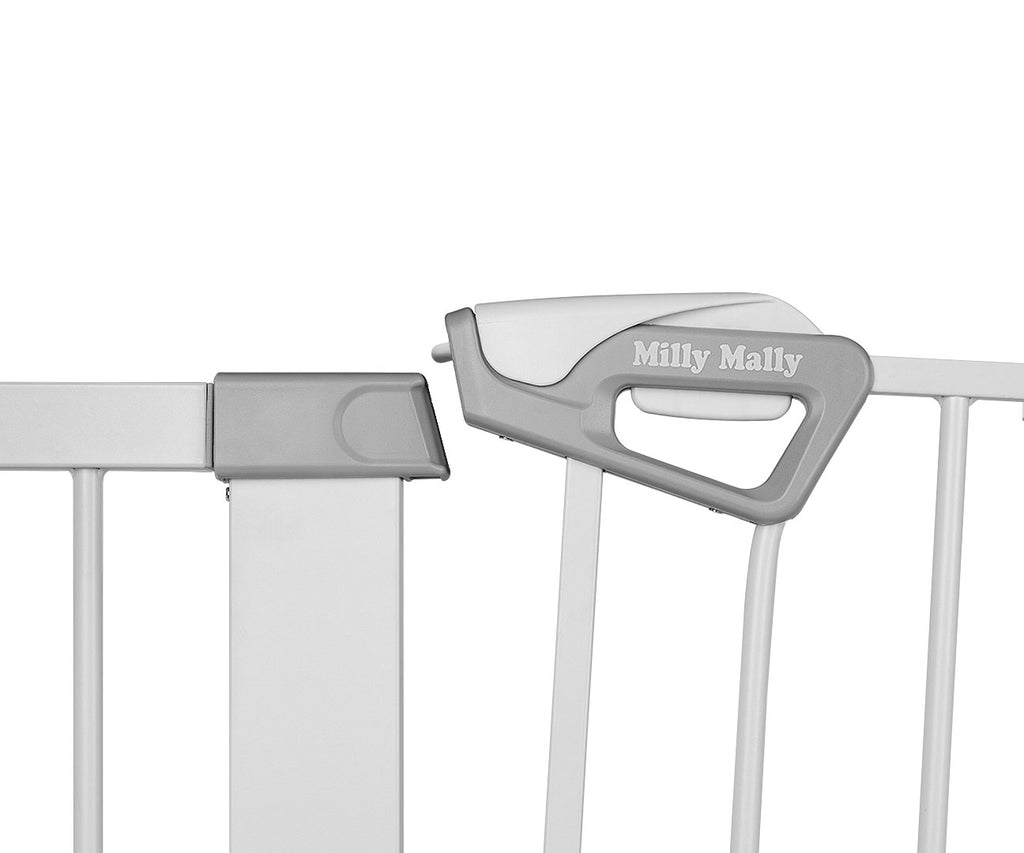 Milly Mally Guardy biztonsági gyerekrács bővítőkkel 76–118 cm – Fehér
