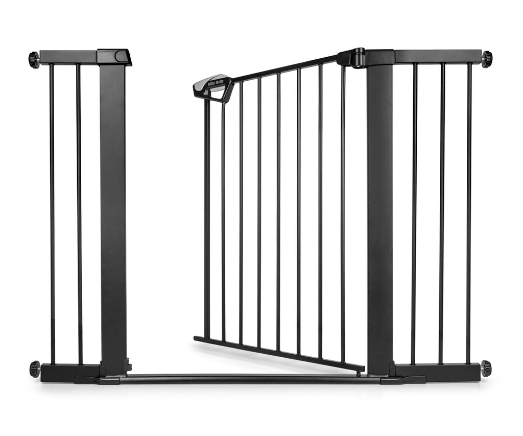 Milly Mally Guardy biztonsági gyerekrács bővítőkkel 76–118 cm – Fekete
