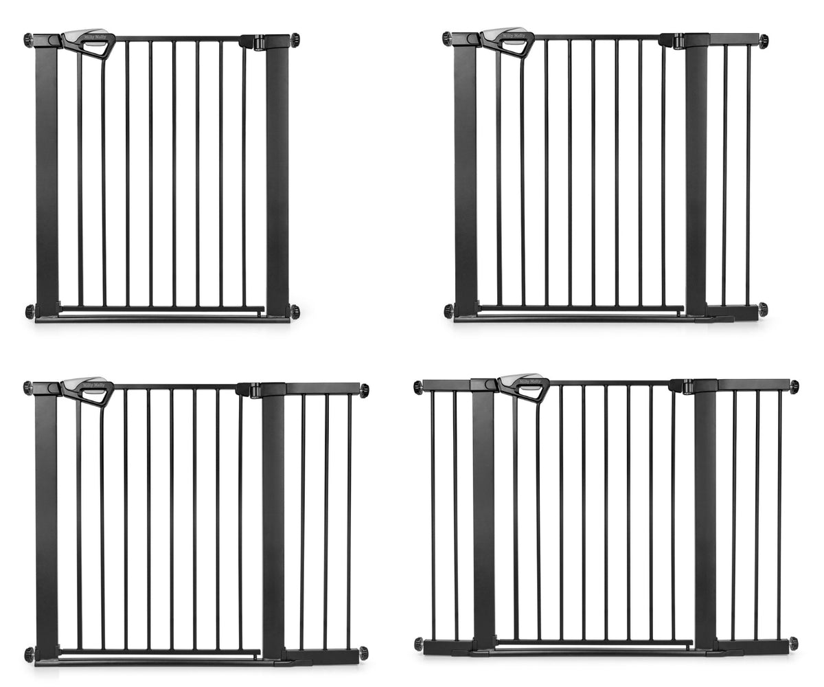 Milly Mally Guardy biztonsági gyerekrács bővítőkkel 76–118 cm – Fekete