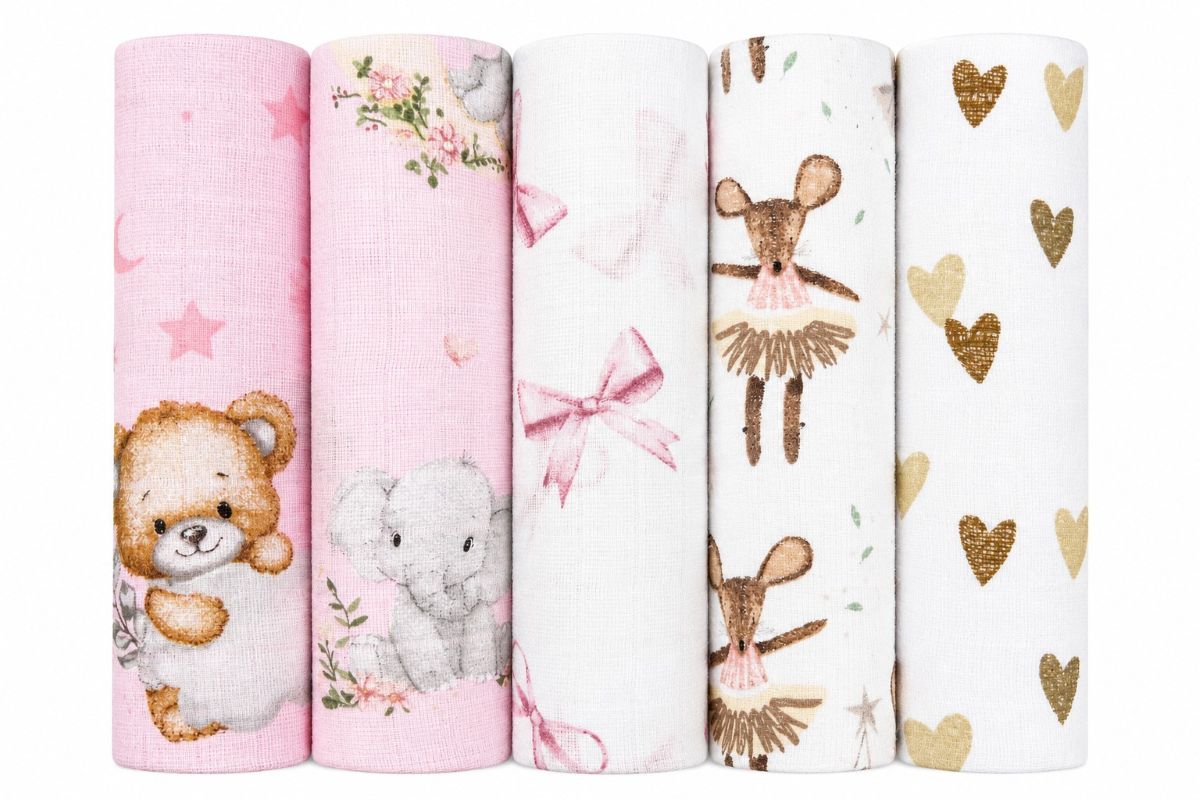 EGA KIDS mintás textilpelenka szett 29-5 db- 70x80 cm