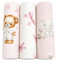 EGA KIDS mintás flanel textilpelenka 70x80 cm – 3 db-os szett – Mix 15