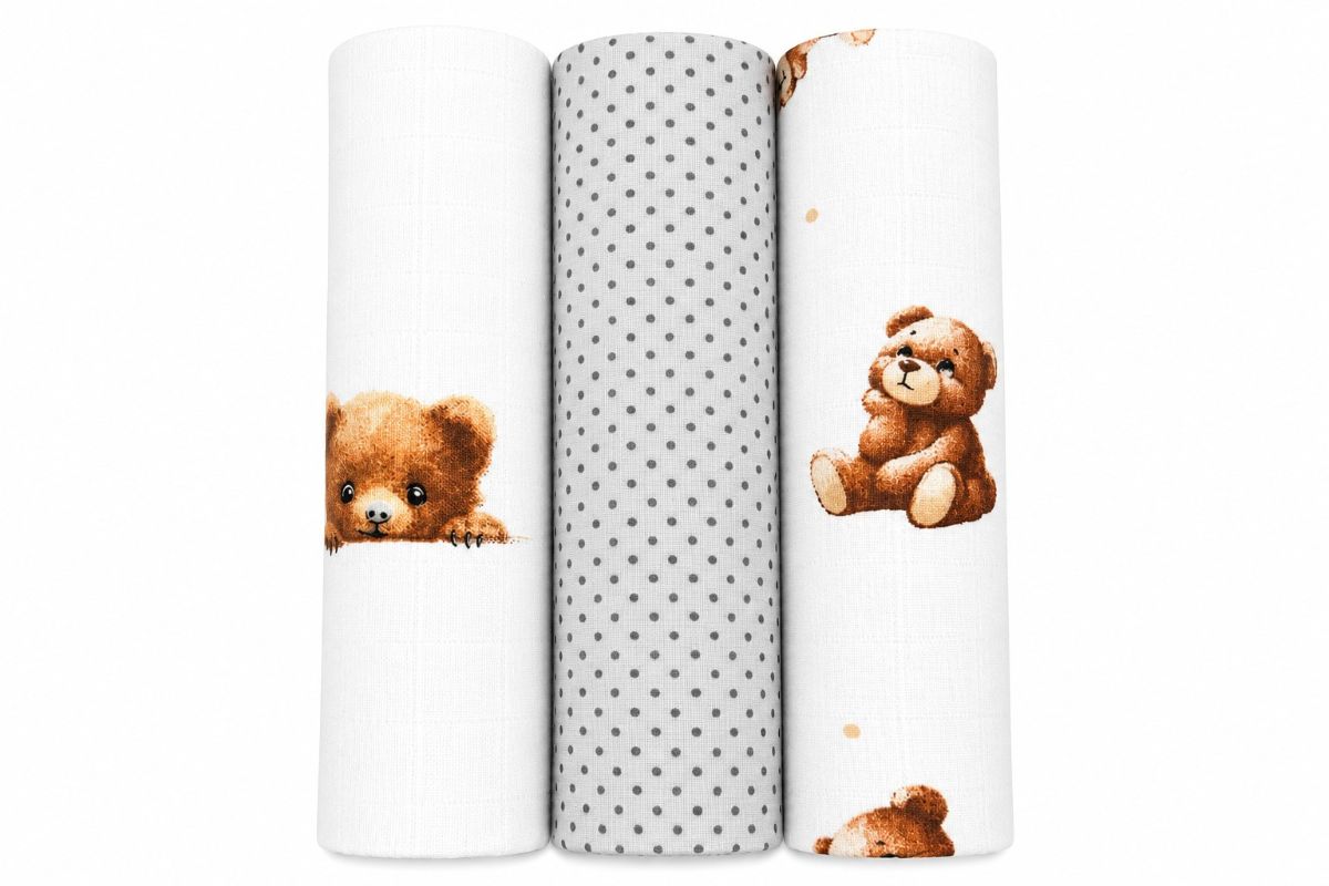 EGA KIDS muszlin textilpelenka 60x80 cm – 3 db-os szett