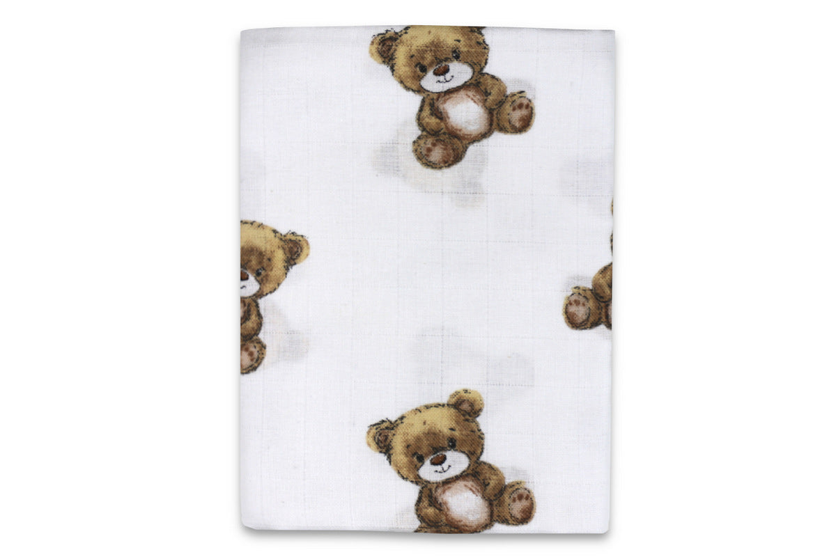 EGA KIDS muszlin babapólya és takaró – Maci – 120 × 120 cm