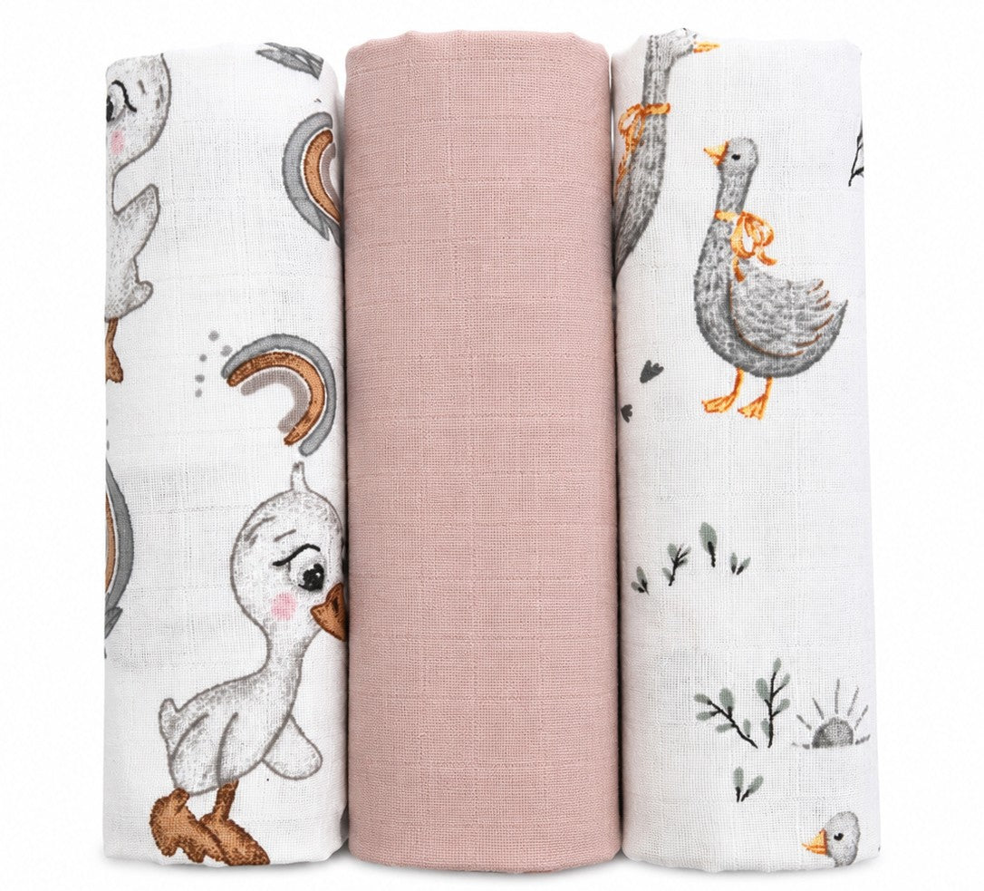 EGA KIDS muszlin textilpelenka 60x80 cm – 3 db-os szett – 77