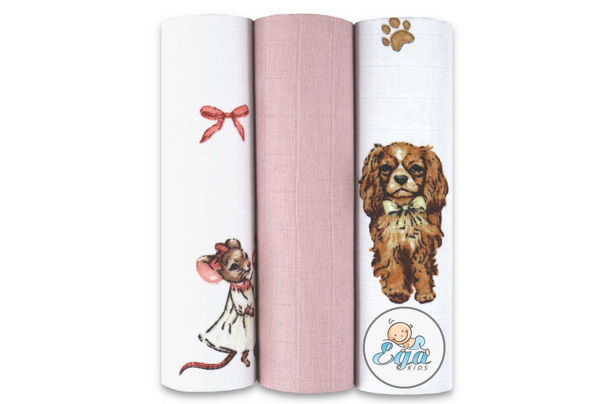 EGA KIDS muszlin textilpelenka 60x80 cm – 3 db-os szett – 73