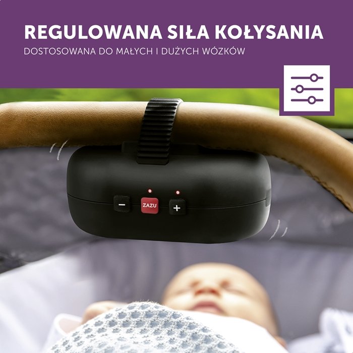 ZAZU Robby automata babakocsi ringató sírásérzékelővel – Fekete