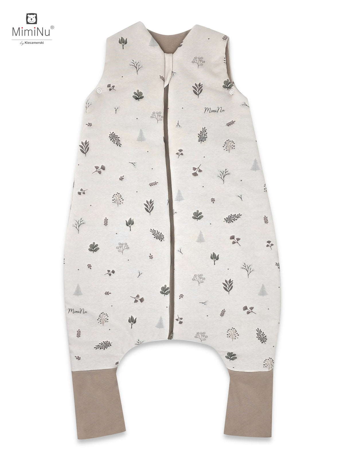 MIMINU Soft FLO bélelt, lábas hálózsák 80/98 cm – Levélmintás